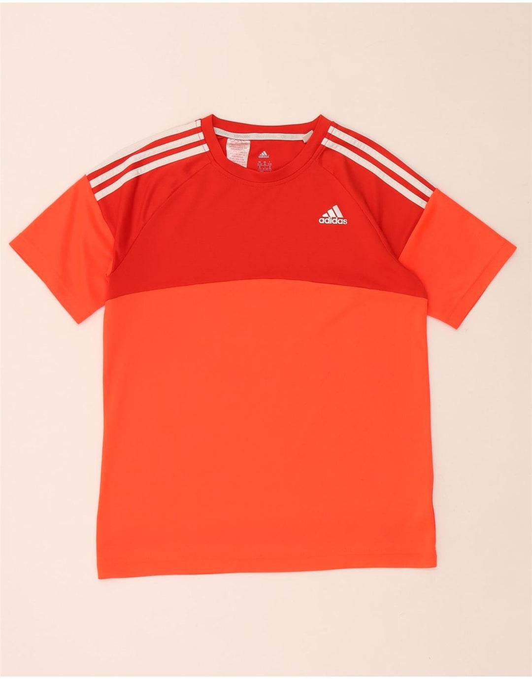 Tricou ADIDAS Climalite pentru băieți, 15-16 ani, portocaliu, poliester
