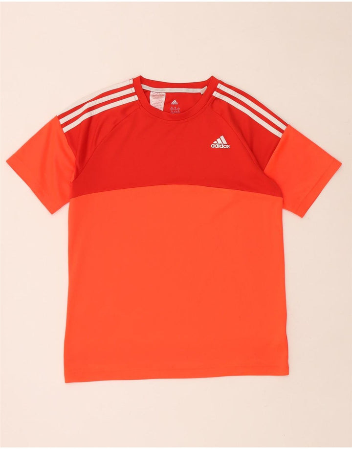 Tricou ADIDAS Climalite pentru băieți, 15-16 ani, portocaliu, poliester