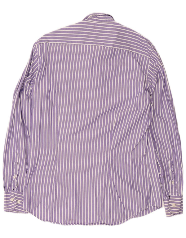Cămașă pentru bărbați Fred Perry slim fit, bumbac mare violet cu dungi