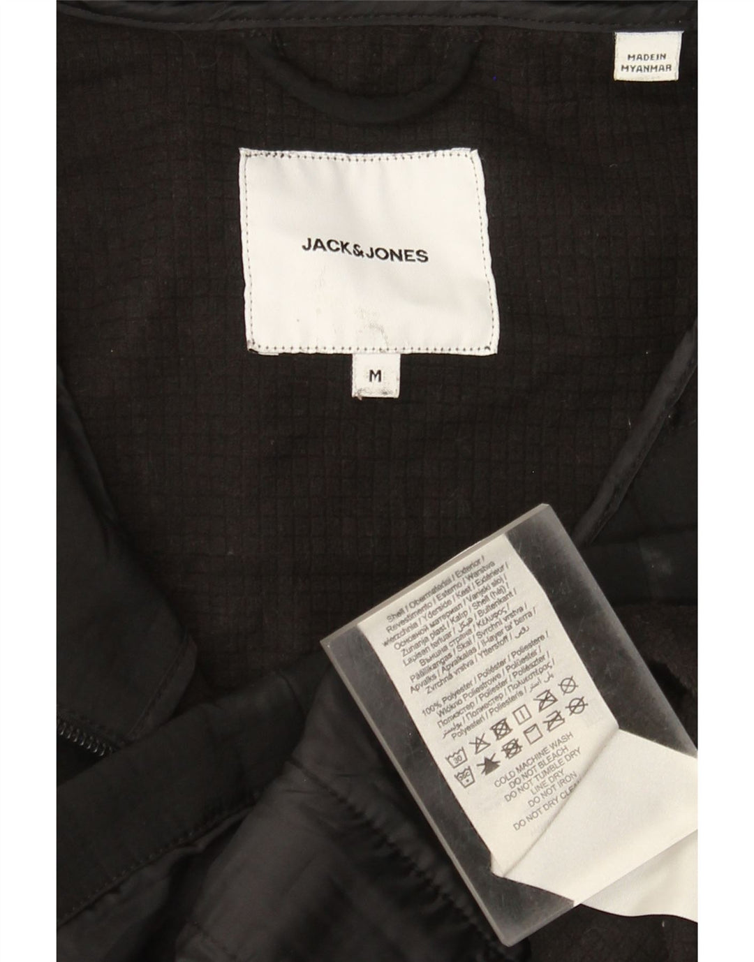 Jack & Jones jachetă de vânt cu glugă pentru bărbați UK 38 Poliester mediu negru