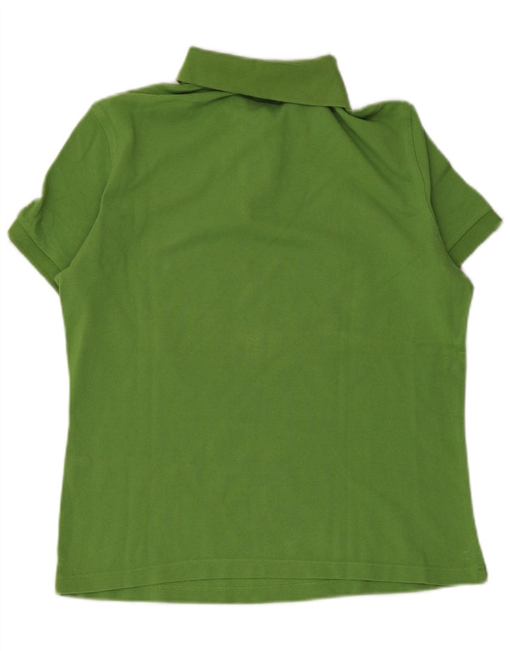 Tricou polo BURBERRY pentru femei UK 12, bumbac verde mediu