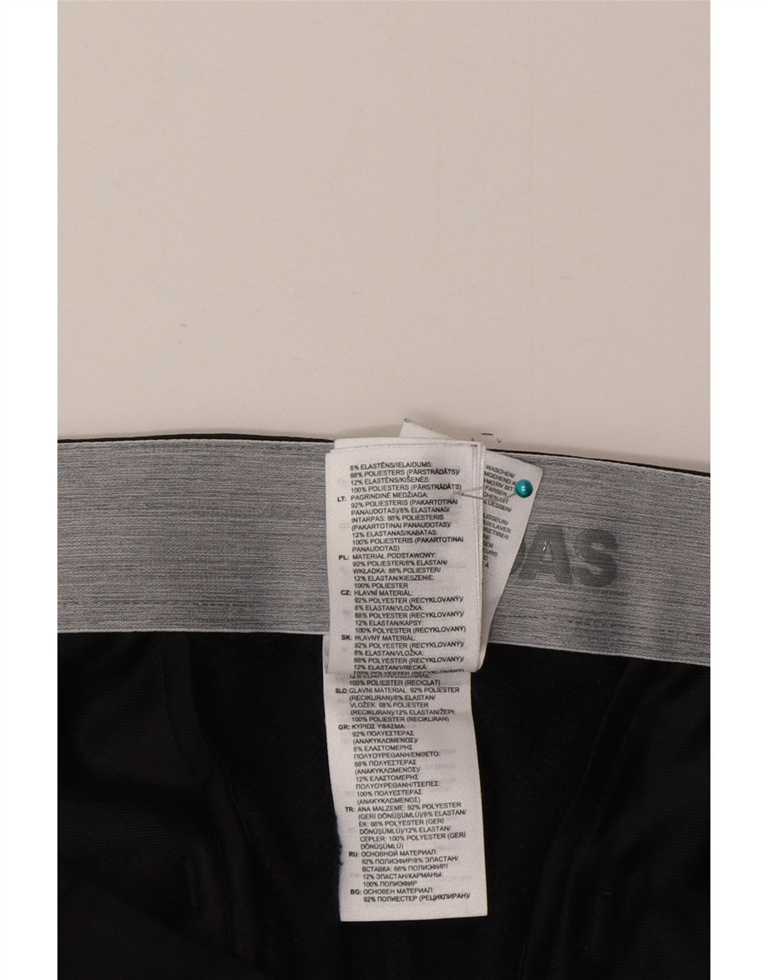 Pantaloni chino subțiri pentru bărbați Adidas W34 L32 poliester negru