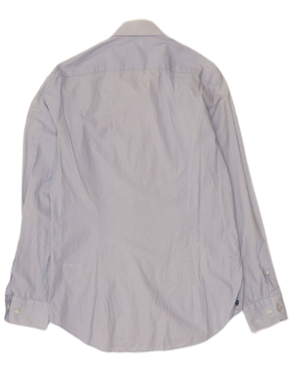 Cămașă pentru bărbați Tommy Hilfiger Slim Fit Mărimea 40 15 1/2 Bumbac albastru mediu