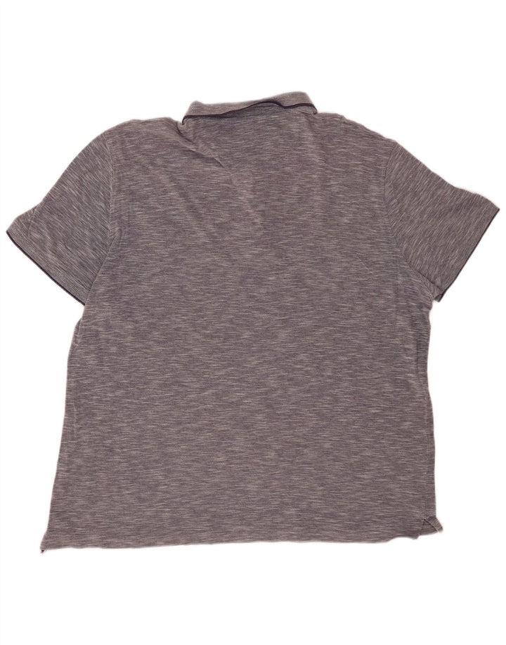 MASSIMO DUTTI Cămașă polo casual pentru bărbați, 2XL, albastru bleumarin, pete