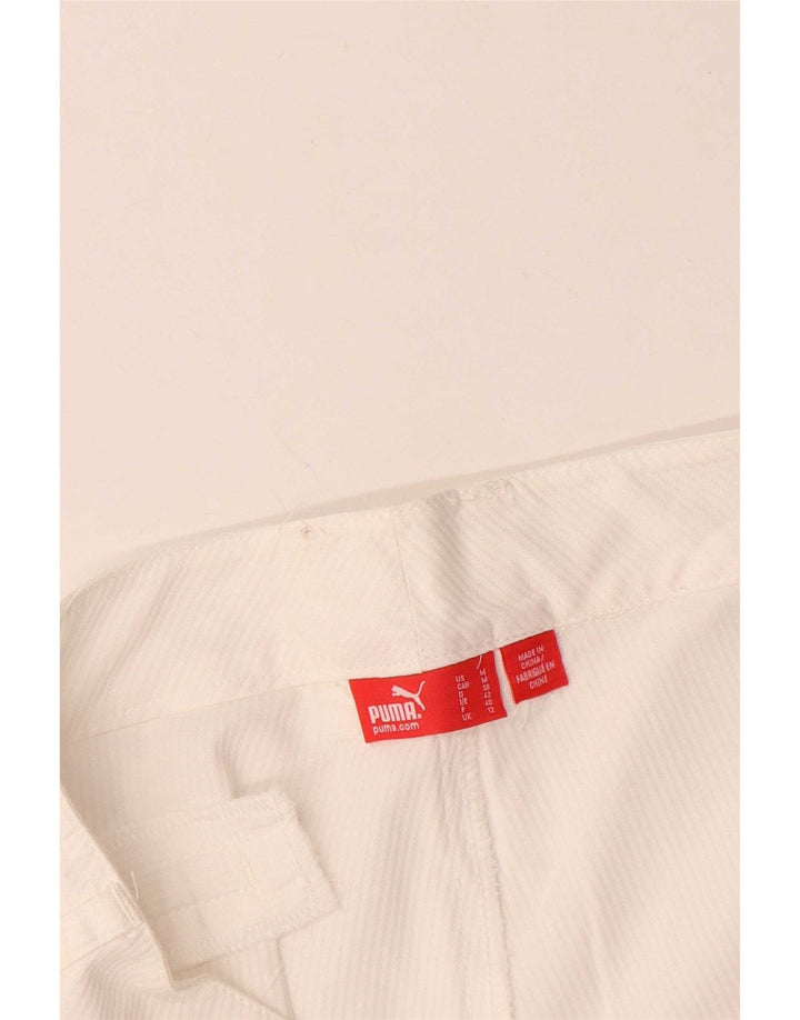 Pantaloni scurti casual Puma pentru femei UK 12 Medium W34 White Pinstripe
