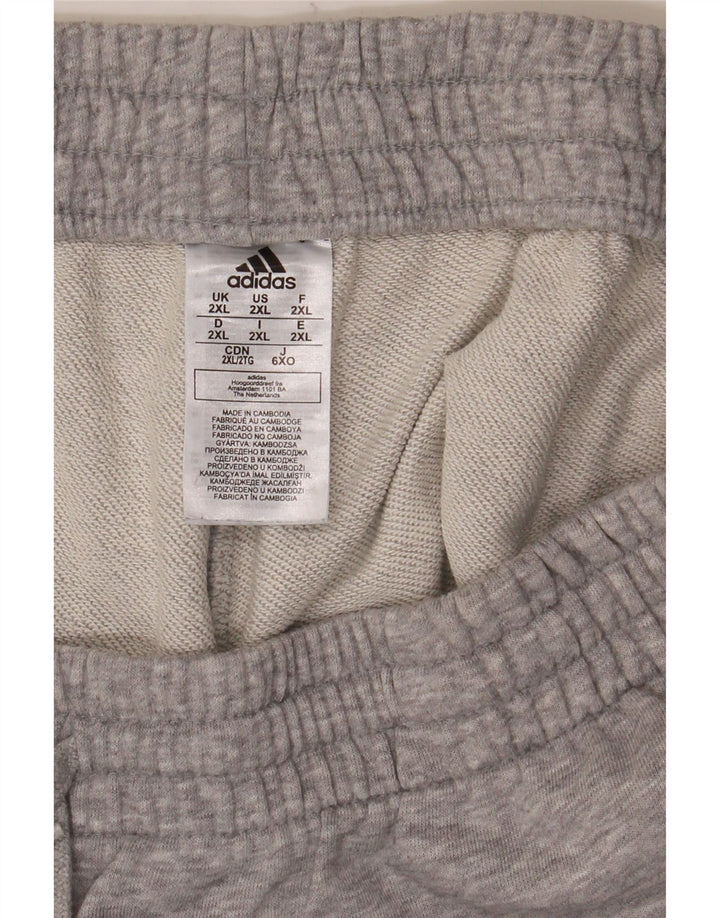 Pantaloni scurți sport pentru bărbați Adidas 2XL bumbac gri