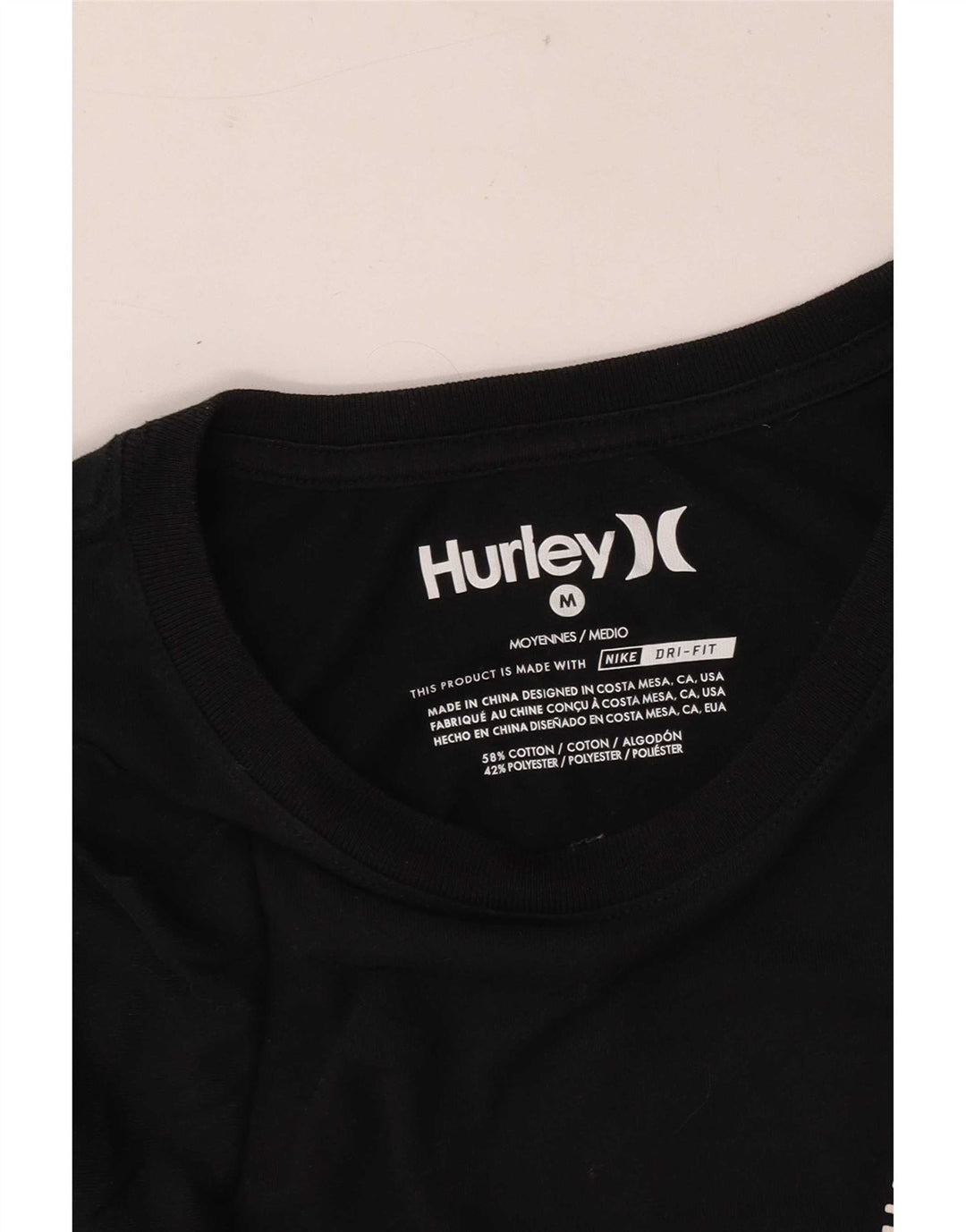Tricou grafic pentru bărbați Hurley Top mediu negru bumbac