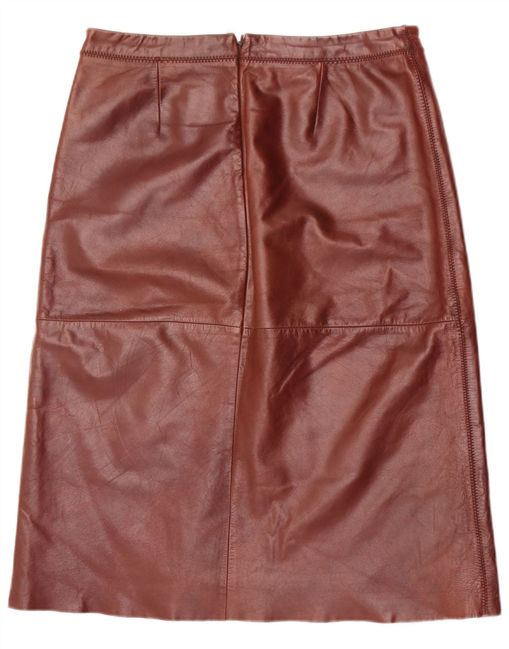 Fusta de piele pentru femei Gap US 10 Large W30 Brown Leather