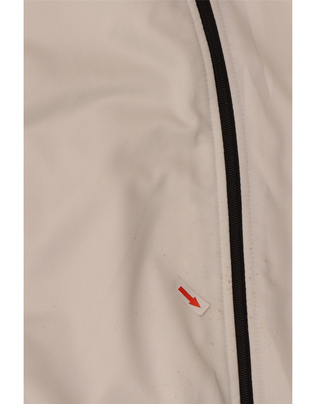 Jachetă de top pentru trening grafic Asics pentru femei UK 18 XL, alb, bloc de culoare