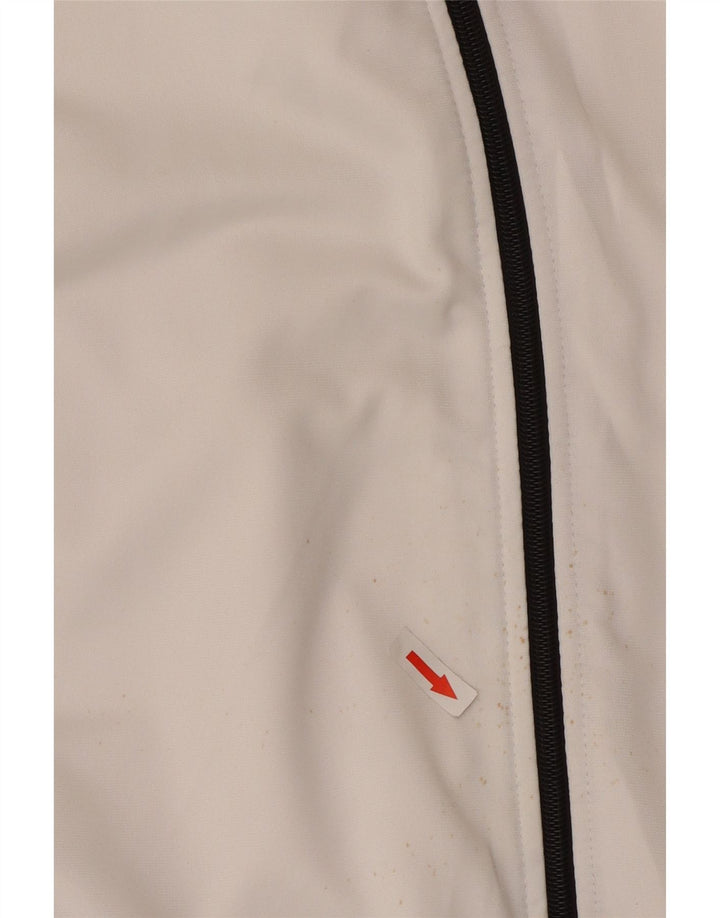 Jachetă de top pentru trening grafic Asics pentru femei UK 18 XL, alb, bloc de culoare