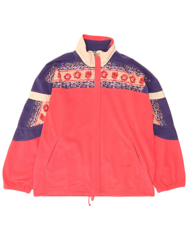 Jachetă de trening supradimensionată pentru femei Diadora UK 14 Medium Pink Floral