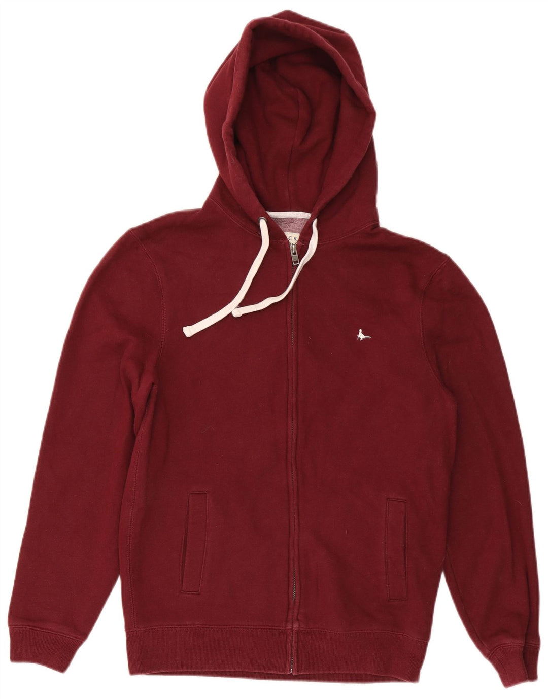 JACK WILLS Pulover cu glugă cu fermoar pentru bărbați, bumbac maro mediu