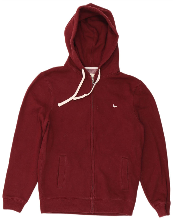 JACK WILLS Pulover cu glugă cu fermoar pentru bărbați, bumbac maro mediu