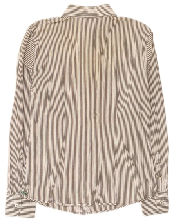 Marlboro Classics Womens Shirt EU 44 XL Grey Pinstripe Cotton