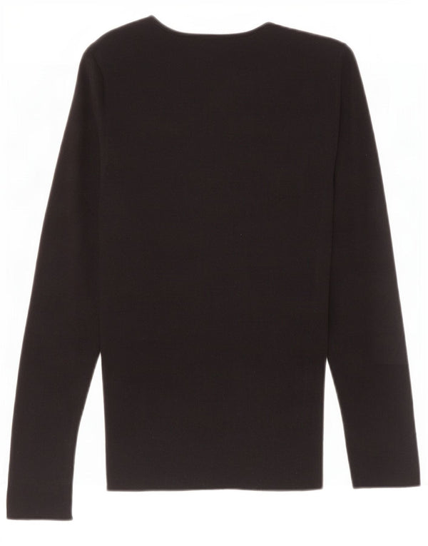 Pulover Dkny pentru damă, cu gât de barcă, bumbac mediu negru UK 12