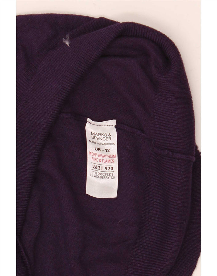 Pulover pentru femei Marks & Spencer cu gât rulat din viscoză violet mediu UK 12