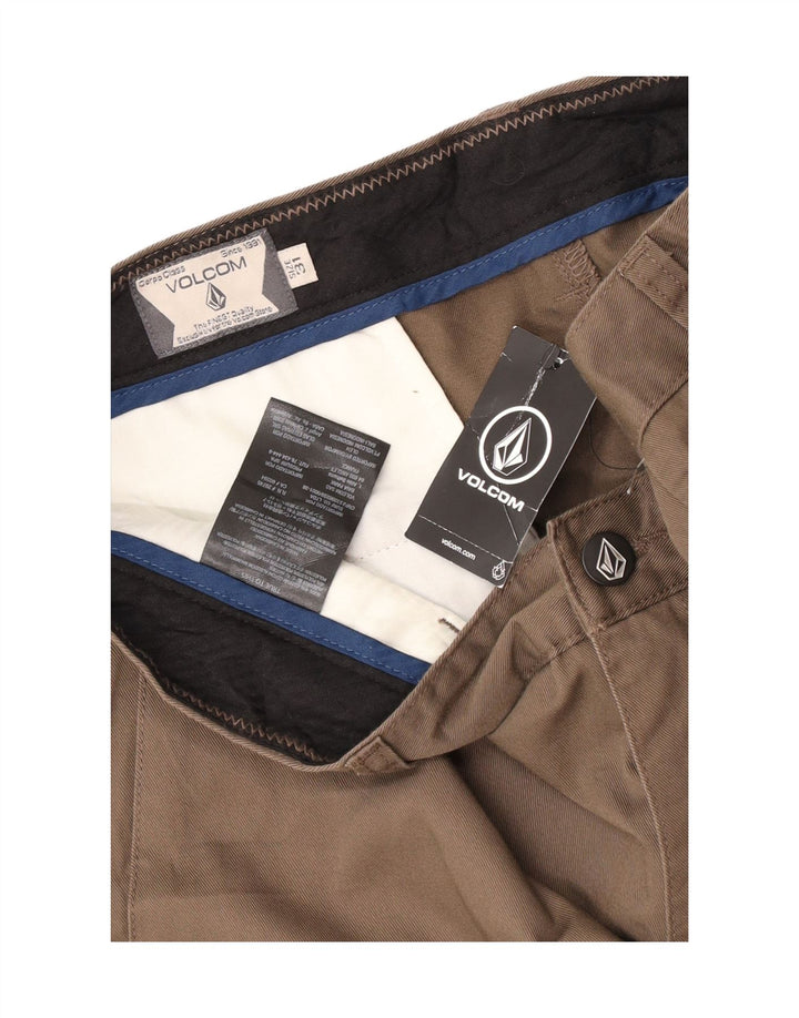 Pantaloni scurți chino pentru bărbați Volcom W31, bumbac maro mediu