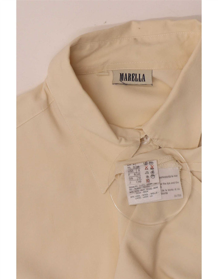 Cămașă Marella pentru femei UK 12 Medium Beige Mătase