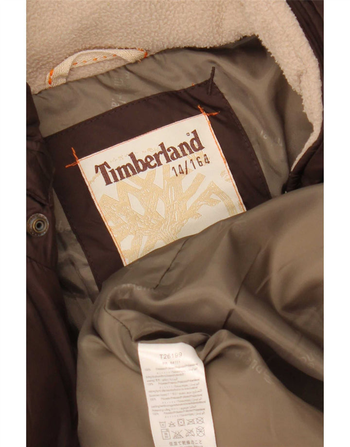 Jachetă căptușită pentru băieți Timberland 13-14 ani Maro Poliester