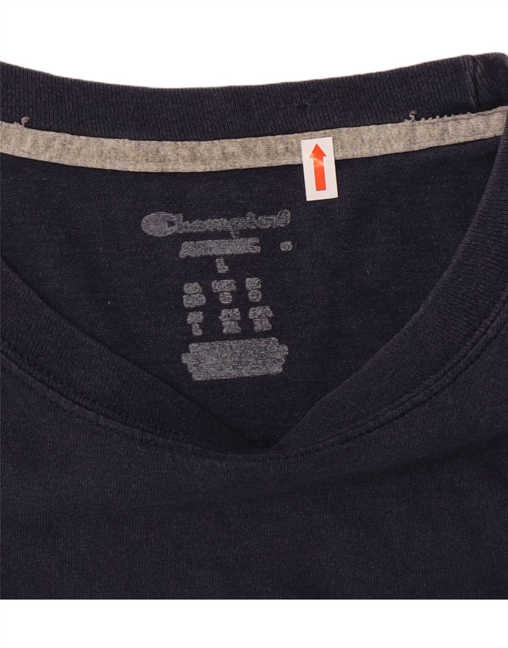 CHAMPION Mens T-Shirt Top Large Navy Blue Vintage Champion and Second-Hand Champion from Messina Hembry 