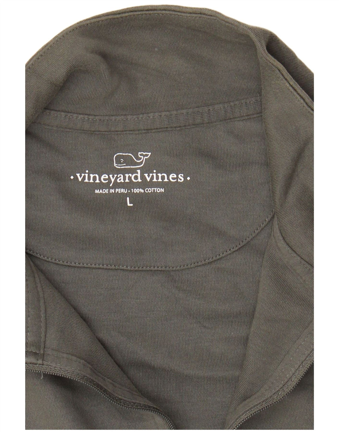 VINEYARD VINES Hanorac pentru bărbați, cu fermoar, cu gât, mare, gri