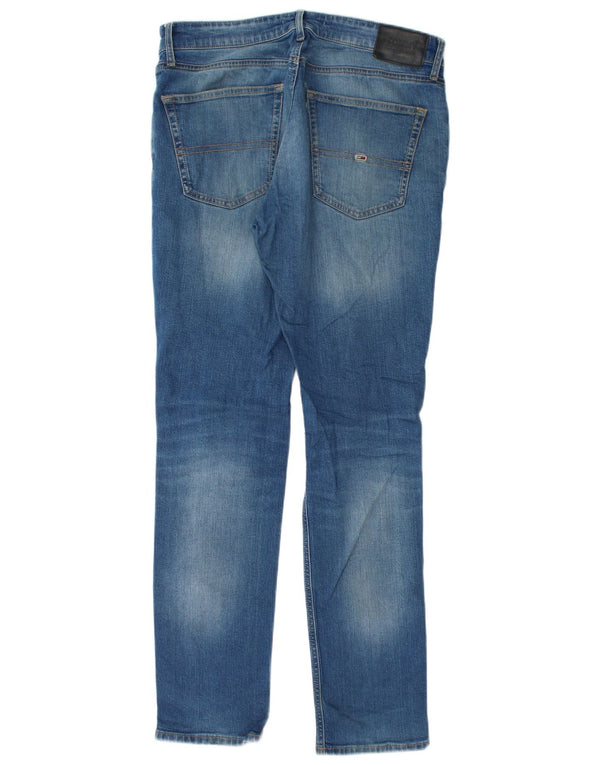 Tommy Hilfiger Mens Slim Jeans W34 L32 Blue Cotton