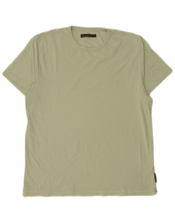 French Connection Mens T-Shirt Top XL Green Cotton