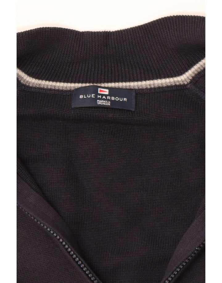 MARKS & SPENCER Pulover Cardigan Blue Harbour pentru bărbați XL Bleumarin