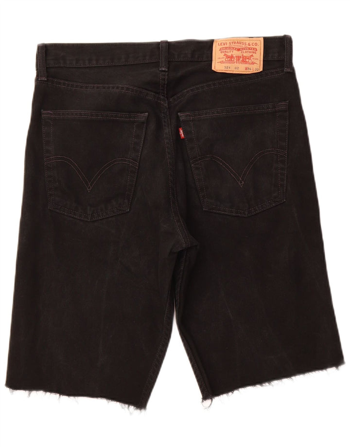 Pantaloni scurți din blugi pentru bărbați LEVI'S 521 L 34, bumbac negru mare
