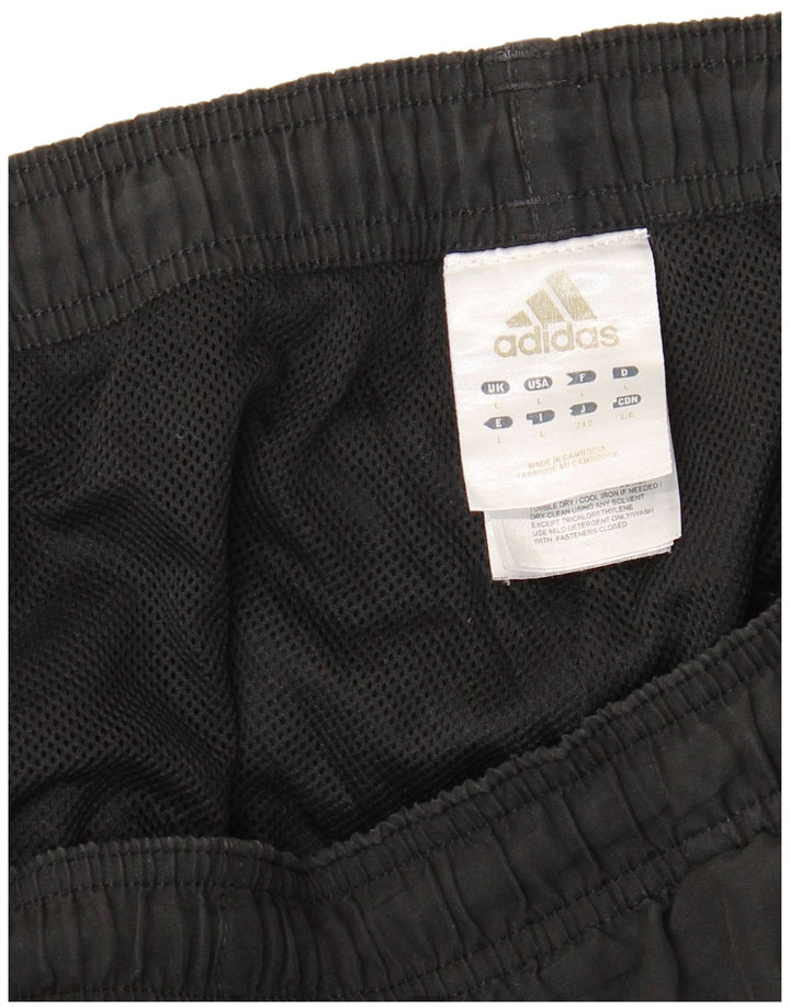 Pantaloni de trening pentru bărbați Adidas Pantaloni de jogging, mari, negru, poliester color bloc