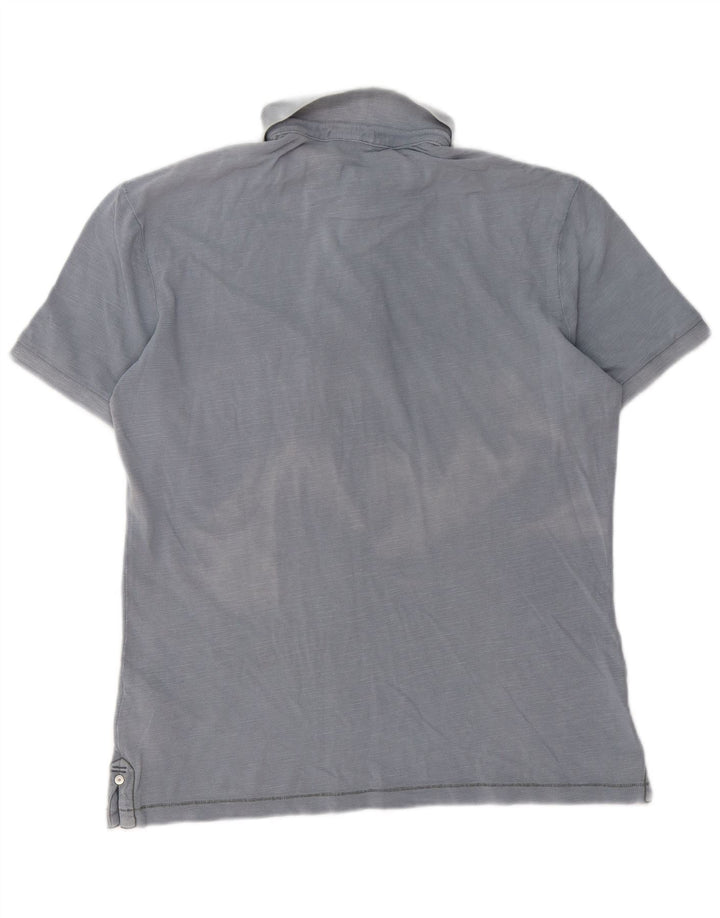 Tricou polo Napapijri pentru bărbați, bumbac albastru mediu