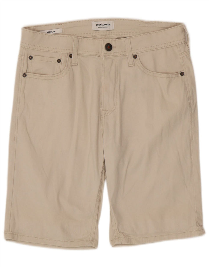 Jack & Jones Pantaloni scurți obișnuiți pentru bărbați, mici W29, bumbac, bej