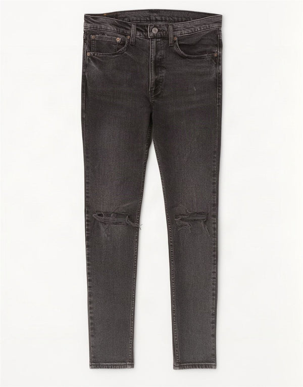 Levi's Mens 519 Distressed Hi-Ball Skinny Jeans W34 L28 Grey Cotton