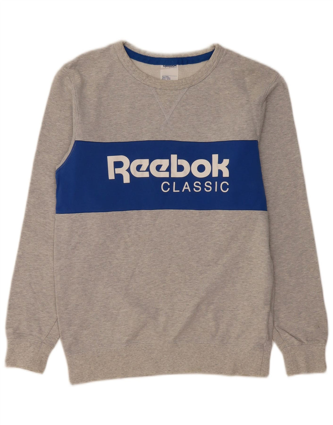 Hanorac grafic pentru bărbați REEBOK Jumper mic, gri, bumbac color bloc