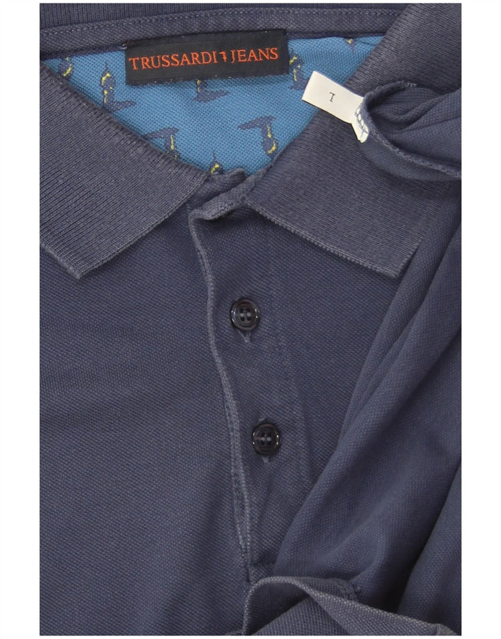 Tricou polo pentru bărbați Trussardi Jeans, mare bleumarin