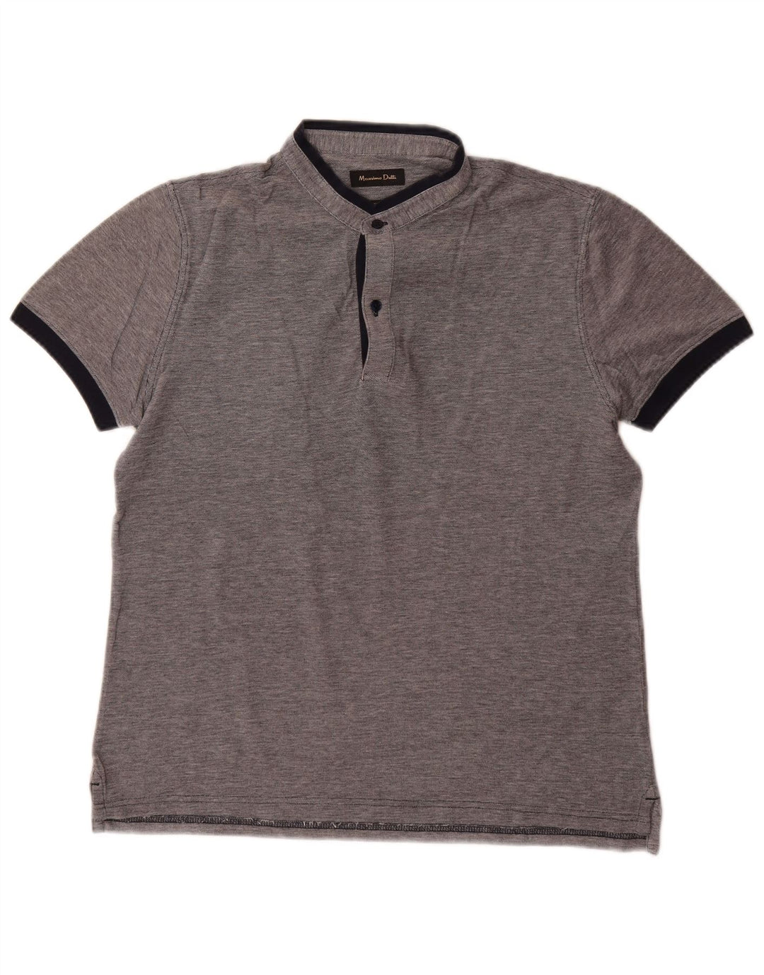 Cămașă polo Massimo Dutti pentru bărbați, gri mediu cu pete