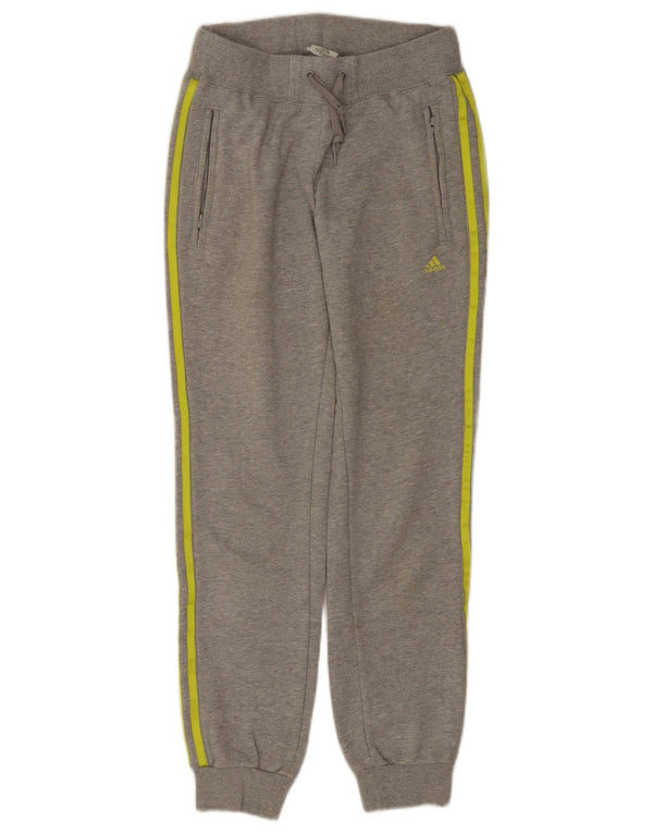Pantaloni de trening Adidas pentru femei Joggeri UK 0/2 2XS Bumbac cu pete gri