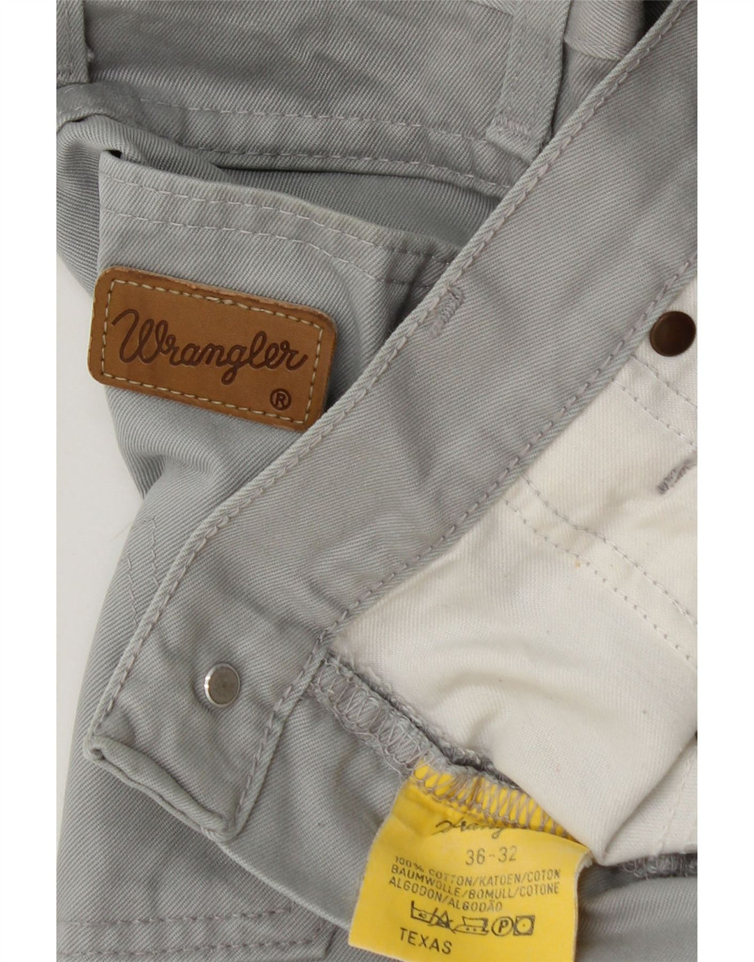 WRANGLER Jeans drepte pentru bărbați Texas W36 L26 bumbac gri