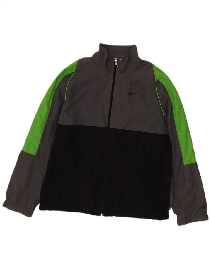 Jachetă de trening pentru bărbați Nike, mare, gri, poliester color bloc
