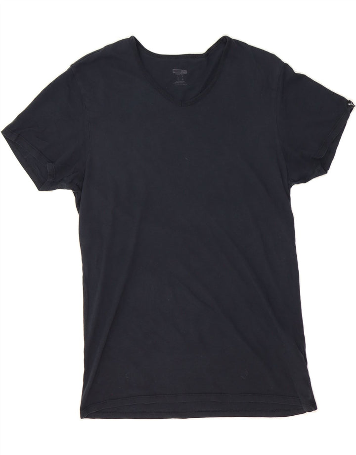 PUMA Mens T-Shirt Top Large Navy Blue Cotton Vintage Puma and Second-Hand Puma from Messina Hembry 