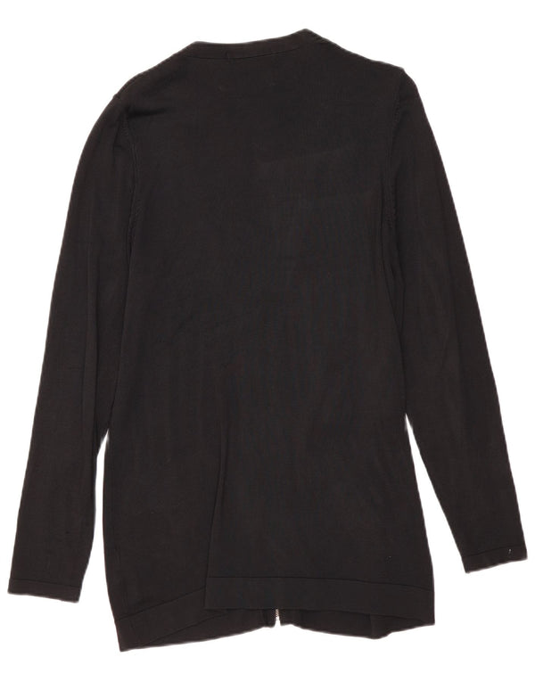 Marks & Spencer Pulover Cardigan cu fermoar complet pentru femei UK 12 Medium Black Viscose