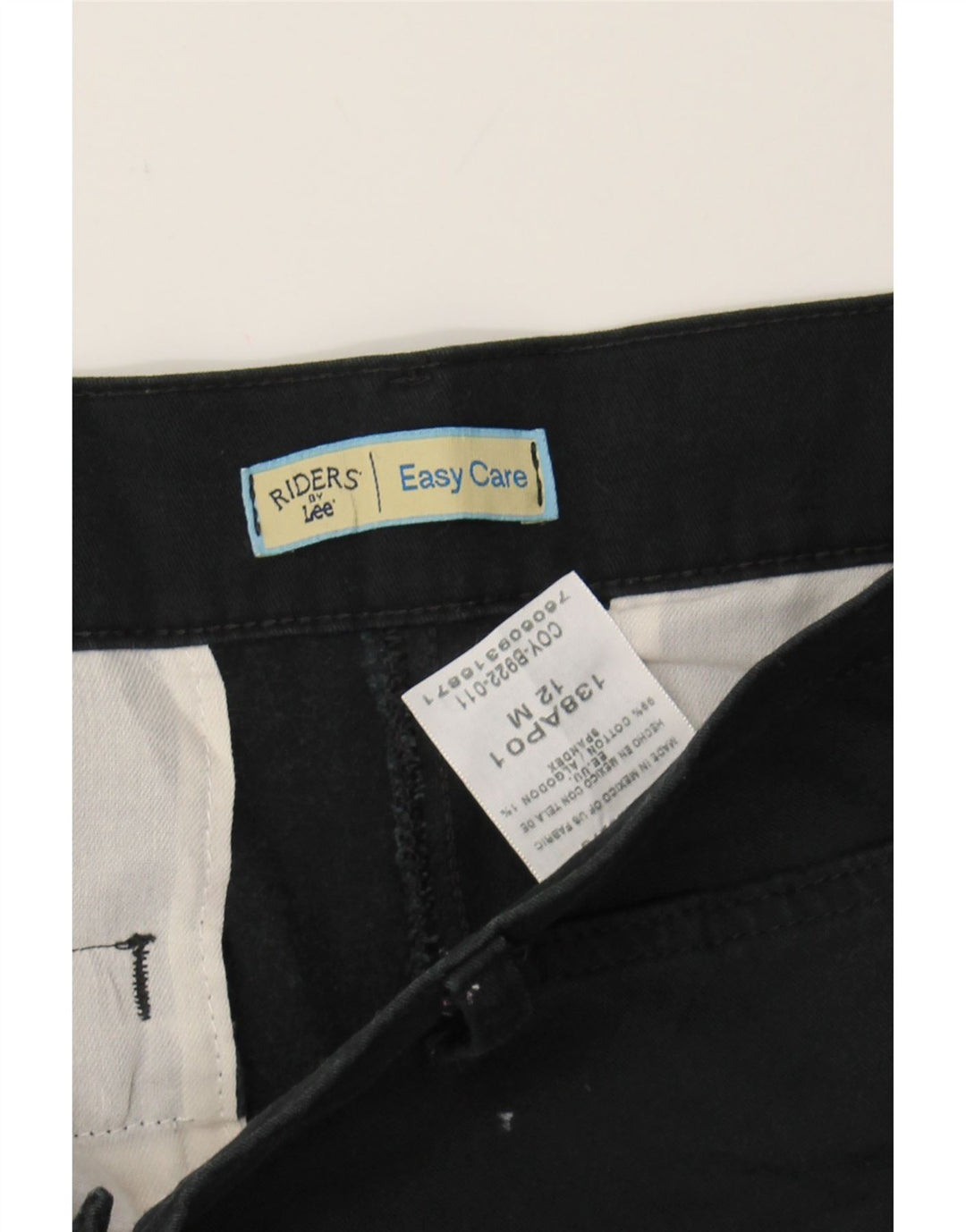 LEE Womens Capri Trousers US 12 Large W34 L20 Black Cotton Vintage Lee and Second-Hand Lee from Messina Hembry 