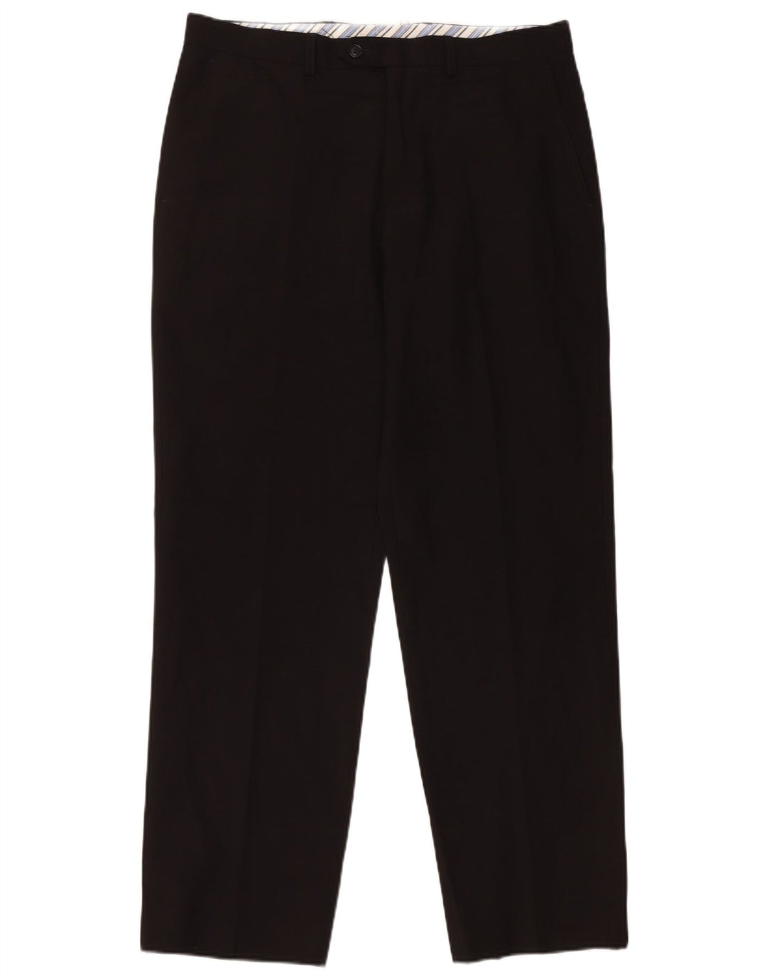Marks & Spencer Pantaloni de costum croit pentru bărbați L34 L31 Poliester negru