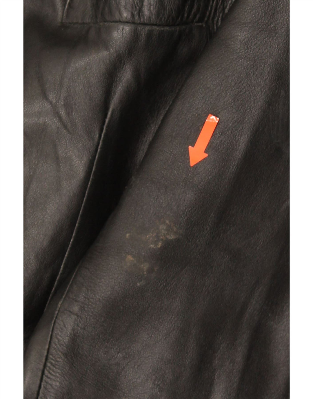 Palton din piele vintage pentru femei UK 18 XL din piele neagră