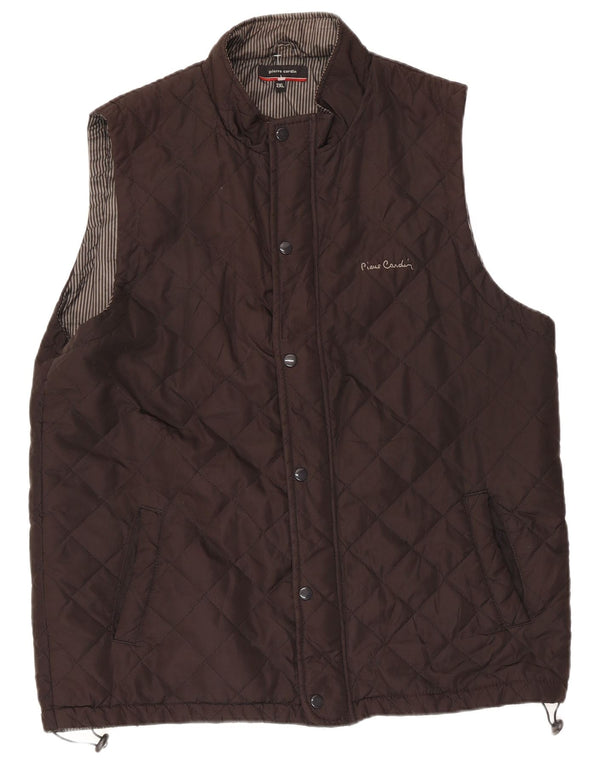 Gilet matlasat Pierre Cardin pentru bărbați UK 44 2XL Maro Poliester