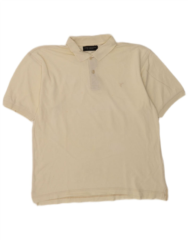 Tricou polo pentru bărbați Conbipel, bumbac alb, mediu