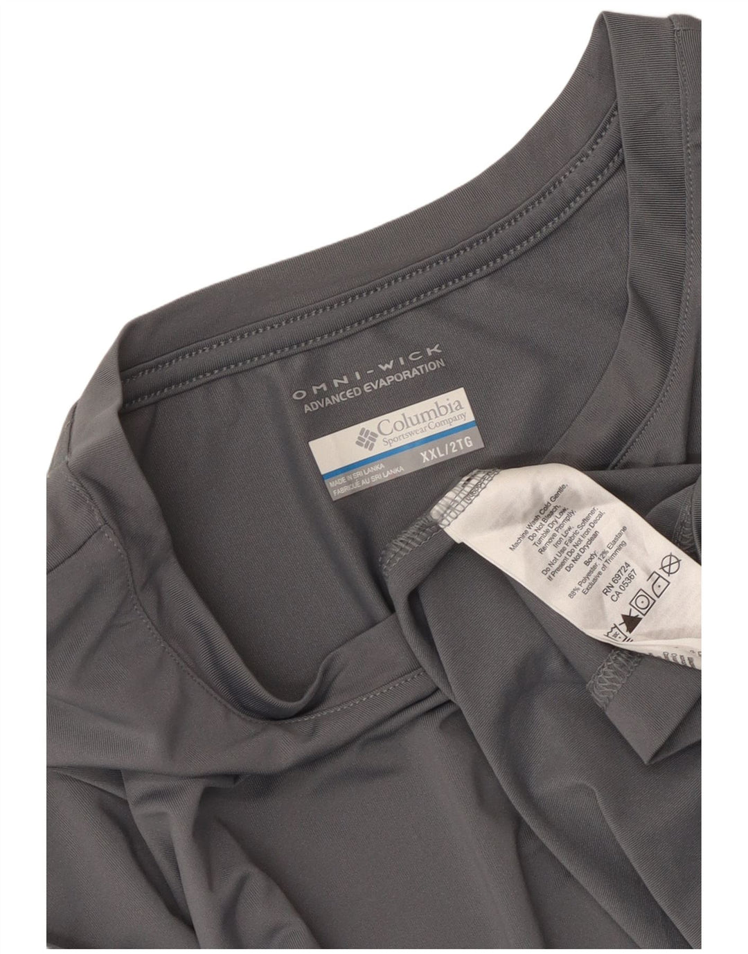 Columbia Omni-Wick Top cu mânecă lungă pentru bărbați, poliester gri 2XL