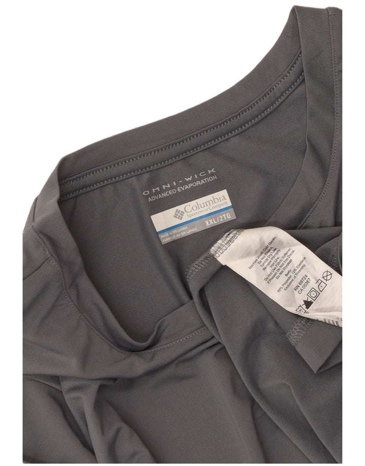 Columbia Omni-Wick Top cu mânecă lungă pentru bărbați, poliester gri 2XL