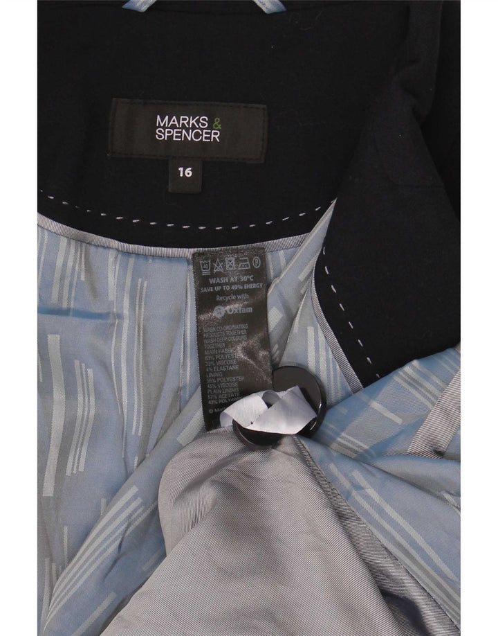 Jachetă pentru femei Marks & Spencer, cu 1 nasture, mare, bleumarin, UK 16