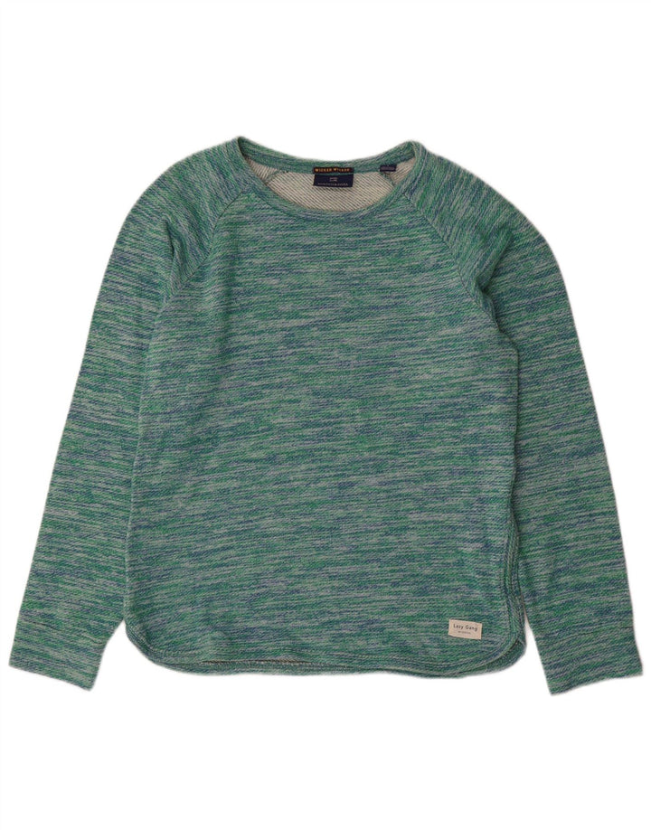 Pulover pentru femei SCOTCH & SODA, cu gâtul cu barca, UK 16, mare, verde, pete